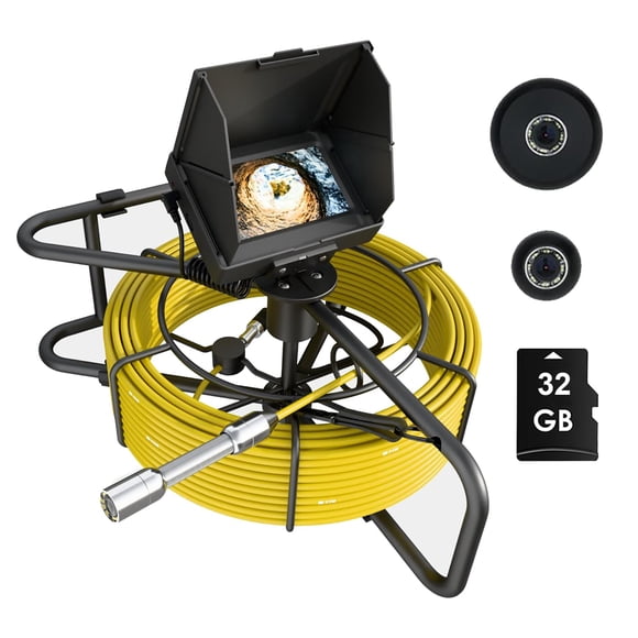 Cámara de alcantarillado BlessFly Pipe Snake de 20 m/65 pies con endoscopio DVR de 17 mm