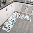 thumbnail image 2 of Pioneer Flower Floral Print Pattern Kitchen Rugs Sets Of 2,Anti Fatigue Kitchen Mat Rugs Non Slip Washable,Decorative Kitchen Floor Mats for Kitchen,Sink,Laundry,17"x30"+17"x47", 2 of 7