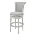 thumbnail image 2 of Home Square 2 Piece Upholstered Wood Bar Height Swivel Barstool Set in White, 2 of 6