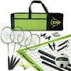 Dunlop Volleyball Badminton Lawn Game: 11- Piece Outdoor Backyard Party Set with Carrying Case