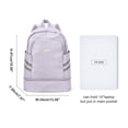 thumbnail image 2 of Gym Backpack For Women Waterproof Backpack With Shoe Compartment Lightweight Backpack Sports Backpack Large Gym Bag Light Purple, 2 of 9