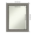 thumbnail image 5 of Amanti Art Burnished Concrete Beveled Wood Wall Mirror 28.5 x 22.5 in., 5 of 10
