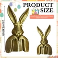 thumbnail image 3 of Spring Bunny Easter Decoration,9.84 Inch Vintage Gold Plastic Bunny Statue,Easter Bunny Figurines Easter Table Centerpiece Decorative,Bunny Sculpture Gift for Farmhouse Home Indoor Decor,Gold, 3 of 6