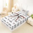thumbnail image 4 of Manfei Baseball Sport Theme Twin Sheet Sets For Kids,Aesthetic Bow Pattern Bedding For Girls,3 Pieces, 4 of 6