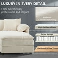 thumbnail image 2 of METIS WONG 136" U-Shaped Modular Sectional Sofa with 2 Matching Cushions, 6-Seat Cloud Couch, and 2 Movable Ottomans., 2 of 6