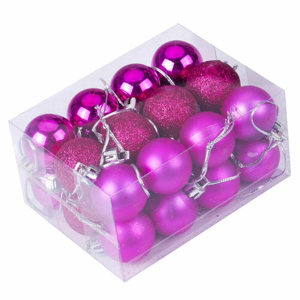 24Pcs Christmas Tree Decoration Ball Pendants Holiday Party Christmas