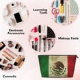 thumbnail image 4 of Retro Mexico Sacred Flag Purse Organizer Handbags Totes Leather Zipper Printing Bag For Women Travel Toiletry Bag, 4 of 7