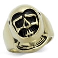 thumbnail image 1 of IP Antique Copper Stainless Steel Ring with Epoxy, Jet - Size 13, 1 of 1