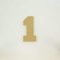 thumbnail image 1 of Package of 1, "1" 8 Inch X 1/2" MDF Numbers In The Collegiate Font | Thick For Art & Craft Project, Made in USA, 1 of 1