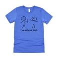 thumbnail image 4 of I've Got Your Back Shirt for Men Funny Stick Figure Graphic Tee for Adults Heather Blue Shirt Adult Small, 4 of 5