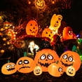 thumbnail image 3 of Costway 9.5 FT Long Inflatable Pumpkin Combo w/ Black Cat, Built-in LED Lights, 3 of 10
