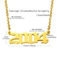 thumbnail image 3 of FindChic Women Men 1985-2005 Birth Year Number Necklace Stainless Steel Chain 14K Gold Plated Numbers Pendant Jewelry Gifts for Birthday/Christmas, 3 of 9