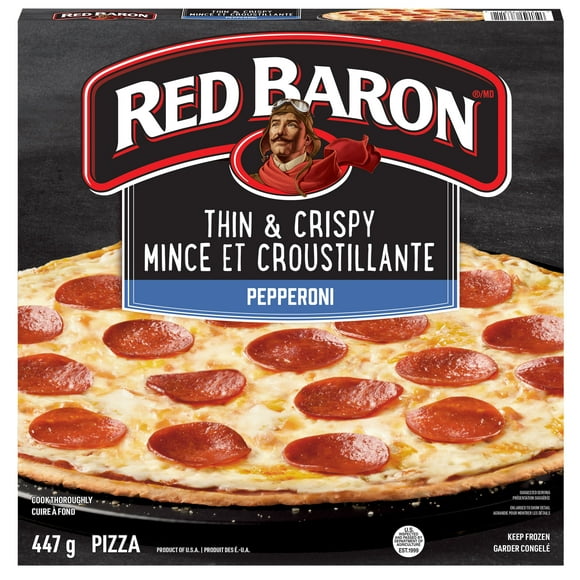Pizza multiservices au pepperoni à croûte mince Red Baron RED BARON Pizza multiservices au pepperoni à croûte mince surgelée