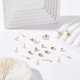 thumbnail image 4 of 50 juegos de pendientes planos chapados en oro de 18 quilates con tuercas para crear tus propias joyas., 4 of 6