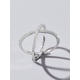 thumbnail image 3 of 1pc Gorgeous Creative Elegant Personalized 925 Sterling Silver X Cross Irregular Shaped Ring Adorned With Artificial For Women's Daily Wear, Date And, 3 of 4
