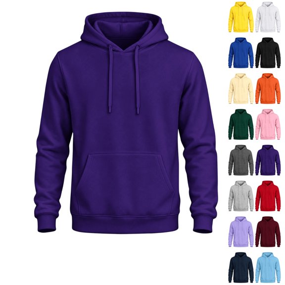 LTTVQM Hoodies for Men Oversized Street‑wear Pullover Hooded Sweatshirt Adjustable Drawstring Pocket Soft Daily Shirts