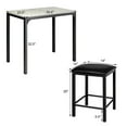 thumbnail image 4 of Giantex 3 Pieces Dining Table Set, Modern Bar Table Set w/2 Bar Stools, Counter Height Table Set for Living Room Restaurant, 4 of 10