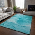 thumbnail image 6 of Addison Rugs Mayfield Washable Transitional Watercolors Teal Rectangle Rug, 8' x 10', 6 of 6