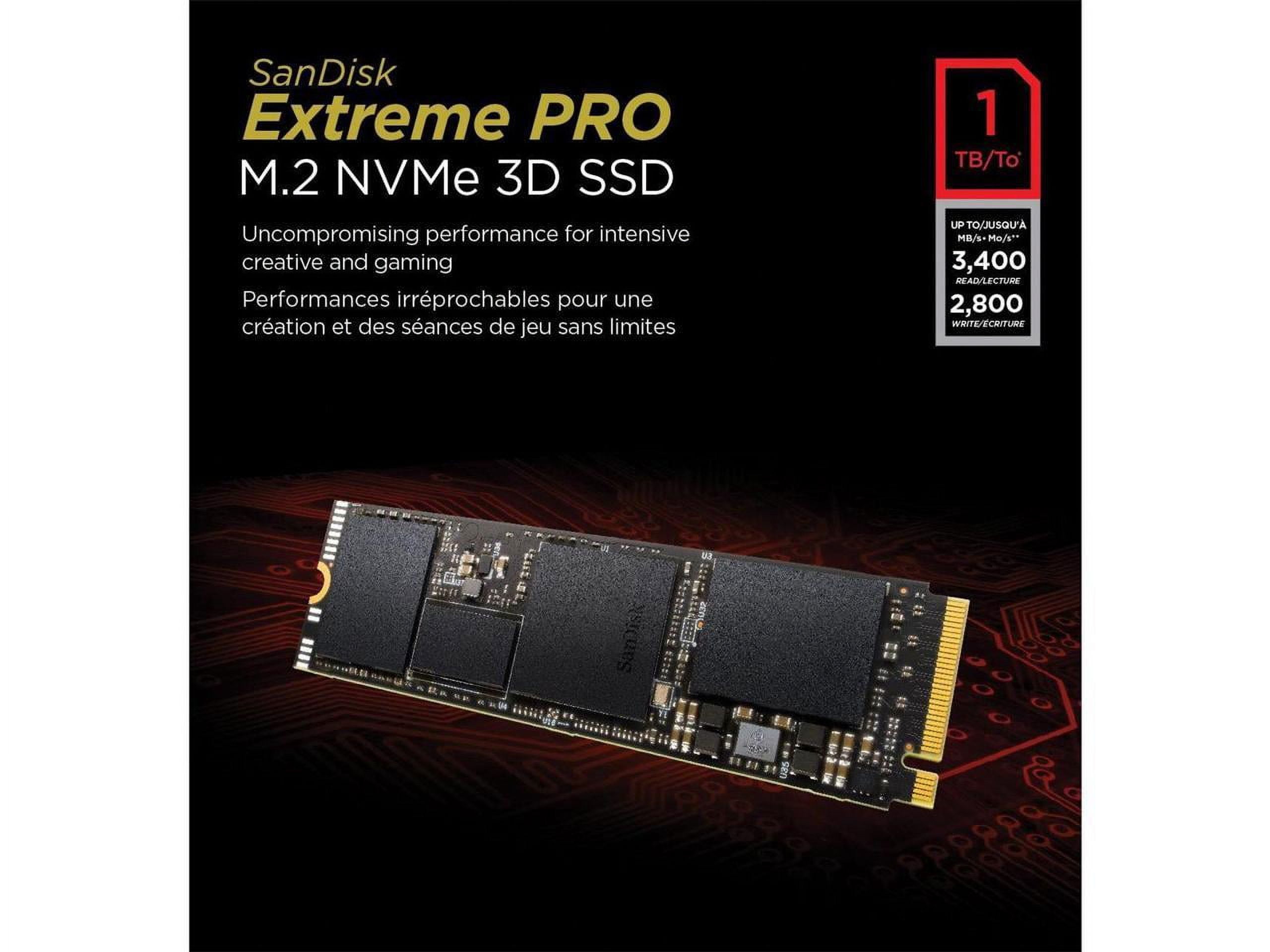 SanDisk Extreme PRO M.2 PCIe NVMe 3D 1TB Internal Solid State