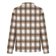 thumbnail image 4 of Lopecy-Sta Women's Plaid Tweed Jacket Elegant Short Button Down Blazer Coat Casual Long Sleeve Round Neck Outerwear for Office and Daily Wear, 4 of 5