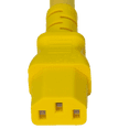 thumbnail image 3 of World Cord Sets 15 Foot IEC 60320 C20 to C13 PDU Adapter Style 15 Amp Power Cable (Yellow), 3 of 5