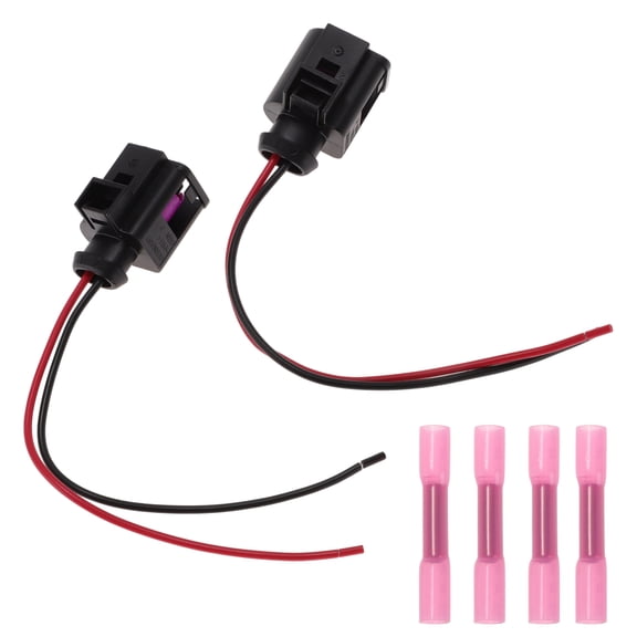 Arnés de puente de alternador Unique Bargains 2 Pin No.4D0971992 para VW Passat 01-13, arnés de cableado de alternador de automóvil, 4 piezas de tubo termocontraíble negro, 1 juego