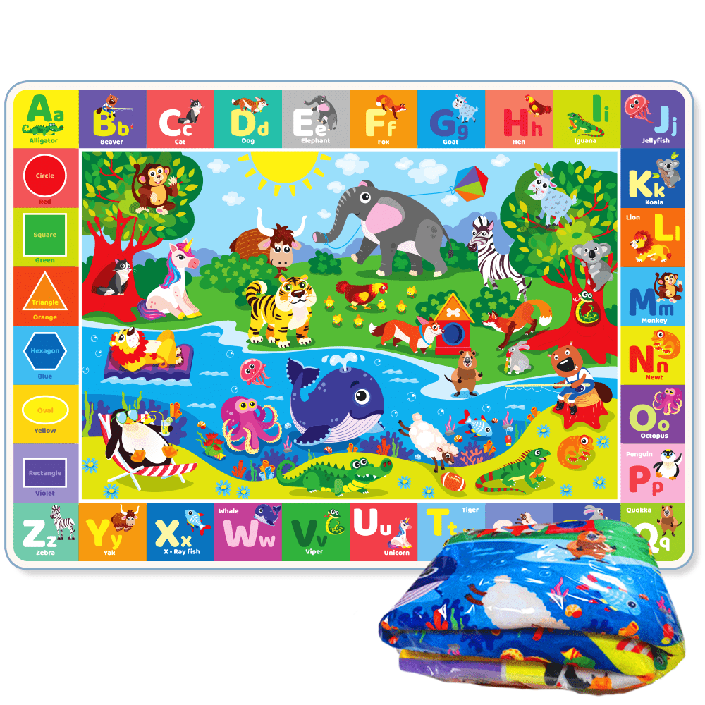 Quokka Soft Comfortable Educational ABC Baby Play Mat - Large Padded Rug for Toddlers and Infants