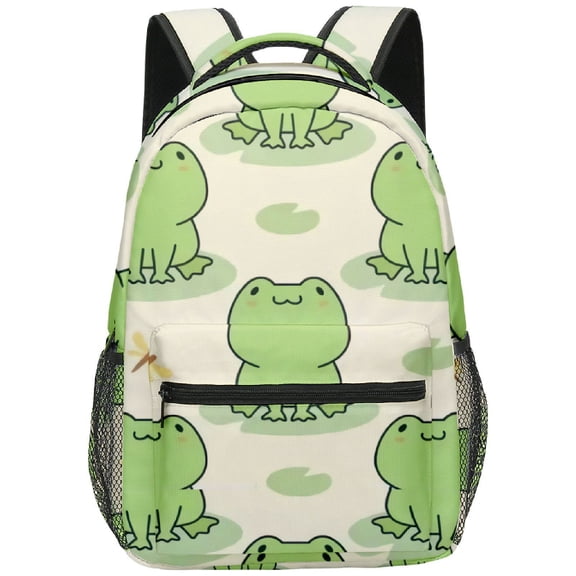 Frog Cartoon Animation Printed Backpack,Backpack
