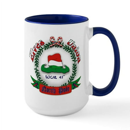 

CafePress - Elves Union Christmas Large Mug - 15 oz Ceramic Large Mug