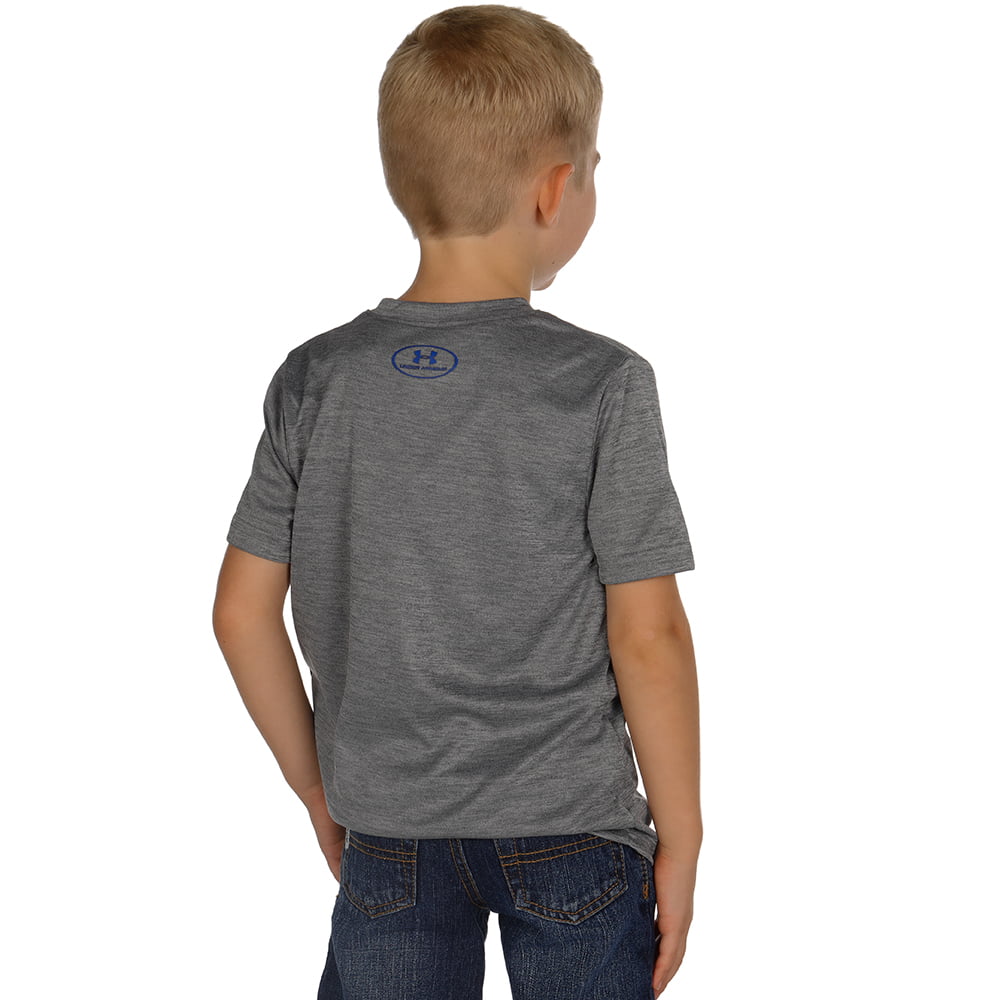 Junior Boy's Under Armour Crossfade Short Sleeve Crew Neck T-Shirt in Blue 