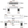 thumbnail image 3 of 1 Set Guitar Bridge Tailpiece Kit With Studs Upper Lower String Bridge Compatible For Les Paul Sg Electric Guitar, 3 of 7