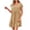 *Khaki, variant on ClodeEU Women's Summer V-Neck Short Sleeve Dresses ,Casual T-Shirt Flowy Tunic Ladies Beach Sundress Purple,Womens Plus XXL