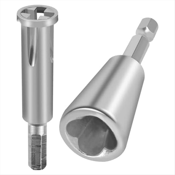 2Pcs Wire Twisting Tool 1/4Inch Hex ShankCable Stripper and Twister Tool Cable Twisting Connector Tool for Cable Wire,2 x wire stripping and twisting tool,Silver