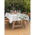 thumbnail image 3 of Outdoor Tablecloth with Umbrella Hole for Patio/Picnic/Party/Camping, Sage Green Eucalyptus Leaves Waterproof Table Cloth Rectangle Table Cover Washable, Spring Botanical Floral (60"x 120"), 3 of 8
