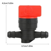 5pcs 1/4 Fuel Gas Tank Shut Off Valve Cut off Switch, Inline Fuel Shut Off Valve Kit, Heavy Duty Inline Cut Petcock Gas Diesel Petrol for 1/4 Fuel Line Lawn Mower Replacement Part