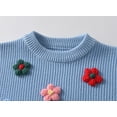 thumbnail image 3 of lnmuld Sweaters for Teens Winter Girls Knit Sweater with Handmade Floral Design Soft Warm Kids Pullover for Toddlers and Children Cozy Everyday Wear Size:9-12 Months, 3 of 7