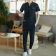 thumbnail image 4 of Conjunto de chándal de nailon blanco para hombre, conjunto de pantalones, sudadera, conjunto de camiseta y pantalones para hombre, nuevo conjunto elegante de manga corta a juego, 4 of 5