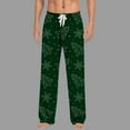 thumbnail image 2 of Xuniizn Mens Pajama Pants, Christmas Prints Drawstring Elastic Waist Breathable Casual Loose Pajama Bottoms, Stretchy Soft Cozy Holiday Sleep Pants, S-5XL, 2 of 5