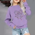 thumbnail image 2 of Rohuuque Children's Christmas Sweatshirt,Kids Round Neck Long Sleeved Sweatshirts Top With Patterns 9 Years Purple, 2 of 4