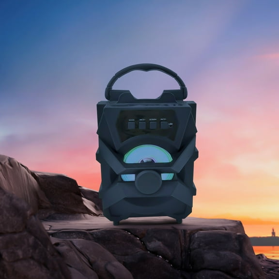 ZFYXGS Portable Bluetooth Speaker,Wireless Outdoor Speaker With Subwoofer,Bluetooth 5.0, TFCard,AUX Cable,USB Flash Drive,For Home,Outdoors,Camping