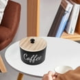 thumbnail image 3 of Tzdxfgl Wood Coffee Filter Holder with Lid for Counter, Large Coffee Pod Storage Container Coffee Bar Decor, Black, 3 of 13