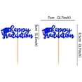thumbnail image 2 of Decoración para cupcakes Ercadio Happy Graduation con purpurina azul x24, 2 of 7