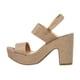 thumbnail image 3 of Zapatilla Mujer Casual Formal Textil Beige Tacón Ancho beige 23 Incógnita 088D2Z, 3 of 7