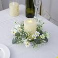 thumbnail image 1 of Fiudx Corona de Vela Simulada, Guirnalda de Flores Artificiales, Elegante Diseño de Plástico, Ideal para Velas Cilíndricas, Decoración de Mesa Versátil, Exhibición para Bodas, Tamaño 25 X 25 Cm, 1 of 6