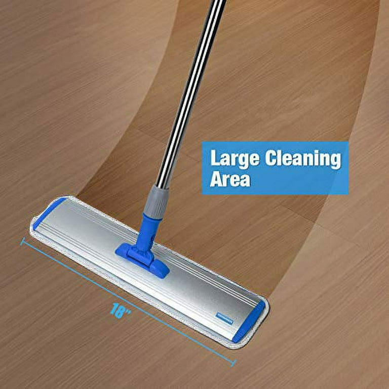 18 Professional Microfiber Mop - Hardwood Floor Mop - Dry & Wet