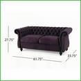 thumbnail image 3 of Traditional Chesterfield Loveseat Sofa with Deep Tufting & Nailhead Accents – 61.75” Wide for Living Room, 3 of 10