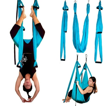 Image Yoga swing Yoga Trapeze Sling Inversion hamac volant Antigravity bleu