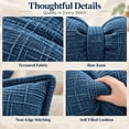 thumbnail image 5 of Eolstice Bow Pillow, Boho Decorative Throw Pillow, Vintage Texture Sofa Pillow for Bed Sofa Living Room Bedroom Home Car Decor,Blue, 5 of 5