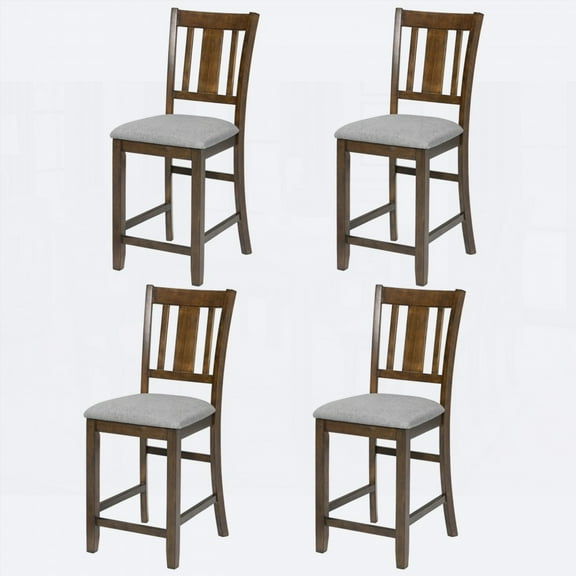 Modern Solid Wood Dining Chairs - 4-Pack with Non-Slip Pads
