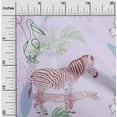 thumbnail image 2 of oneOone Cotton Poplin Twill Pastel Purple Fabric Tropical Doodled Animals With Leaves Fabric For Sewing Printed Craft Fabric By The Yard 56 Inch Wide, 2 of 4